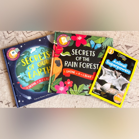 Other - Usborne Shine a Light + Natl Geographic Book Bundle | Homeschool Science | 3 Bks